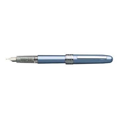 Platinum Plaisir - Stylo plume pointe moyenne - bleu givré