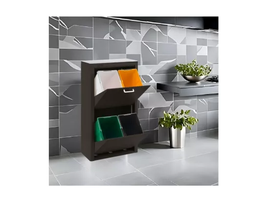 Poubelle cuisine de tri sélectif - 4 compartiments de 20L- CUBEK