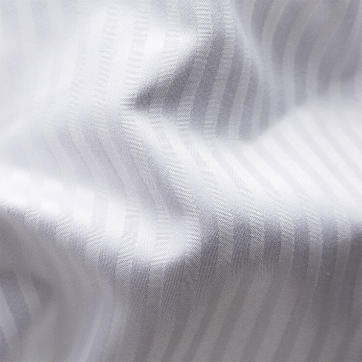 ETON White Striped Satin Tuxedo Shirt - Contemporary Fit Hvid
