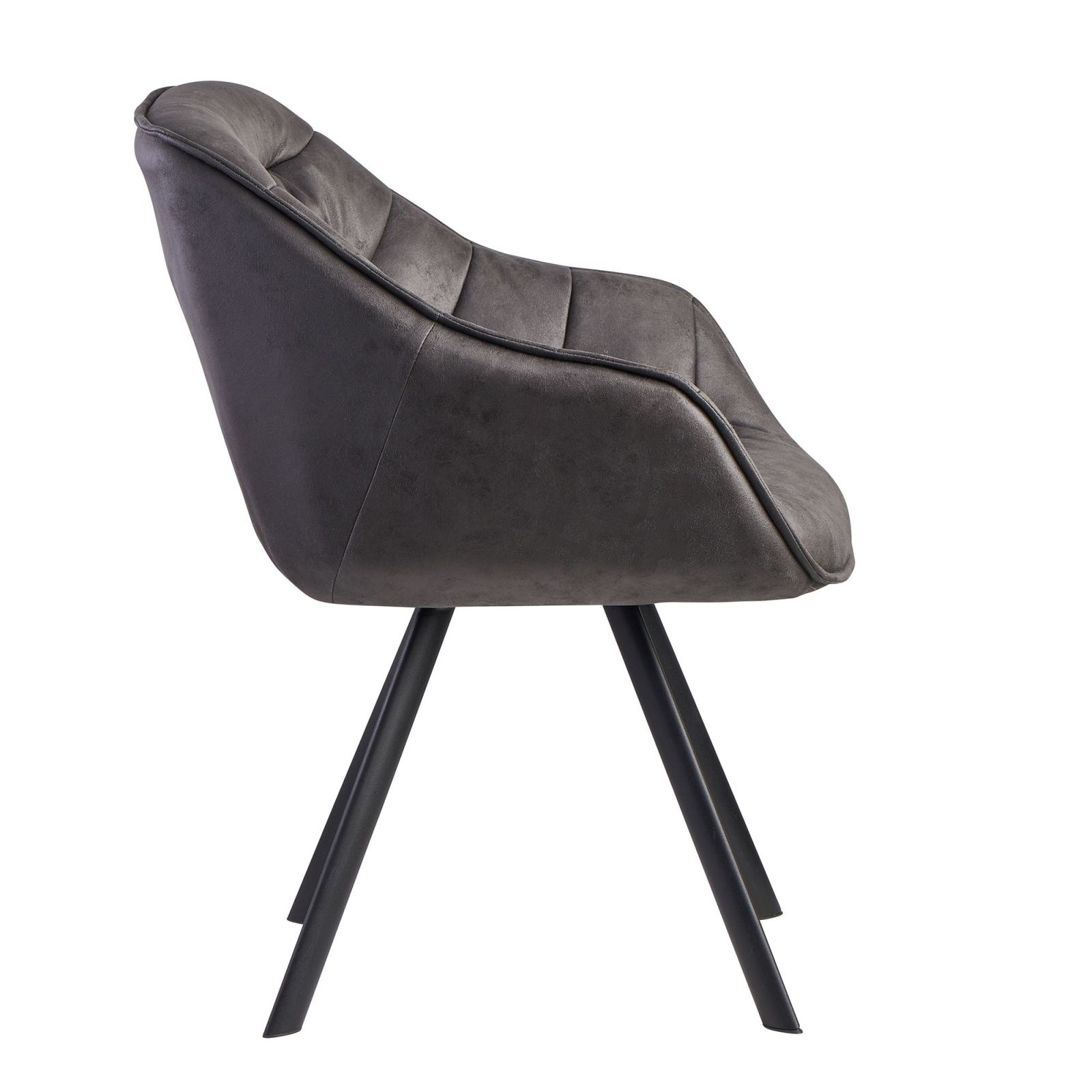 Esszimmerstuhl - grau - Stoff - 60 cm