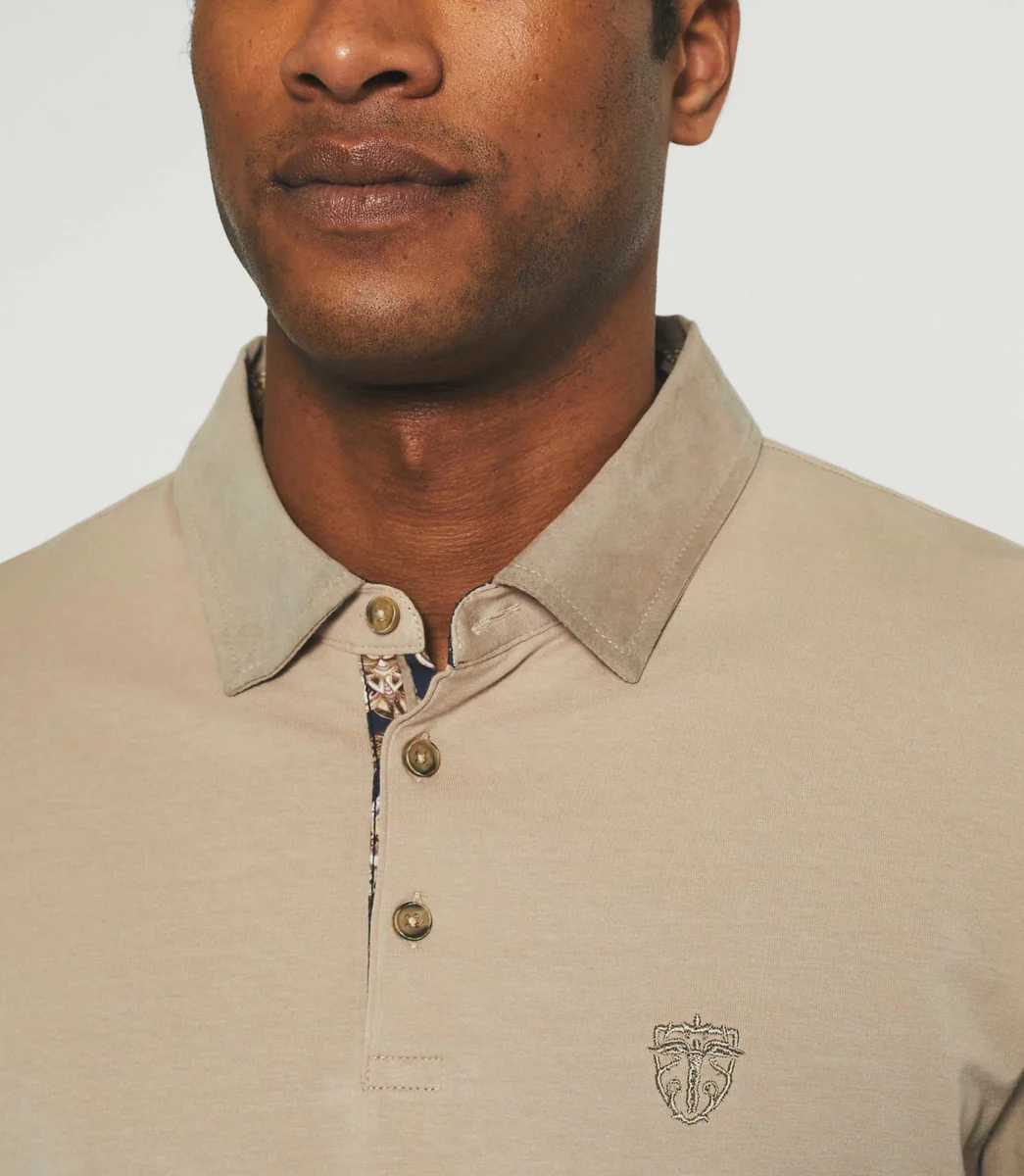 Polo manches longues mastic NARA