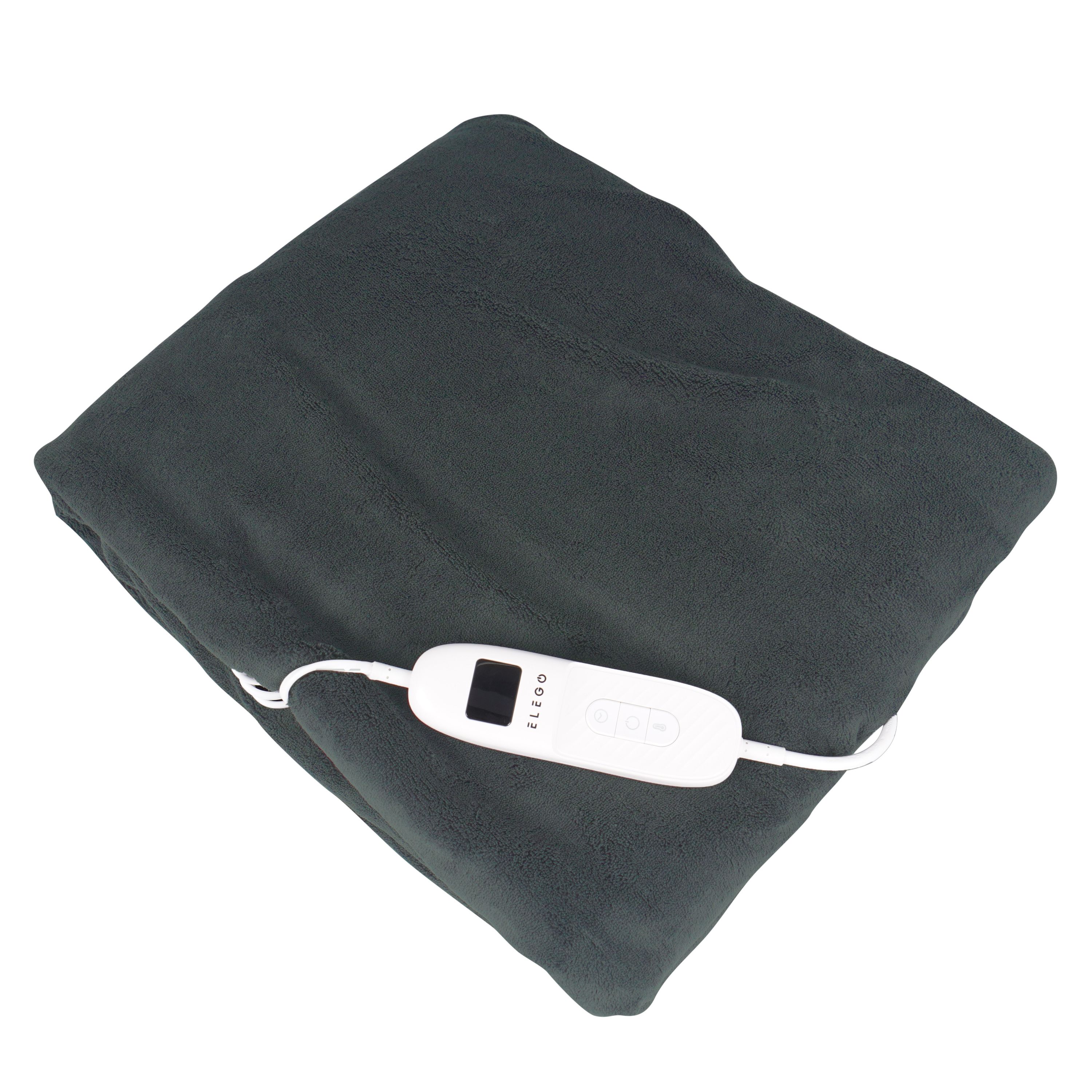 Heizdecke elektrisch 180 x 130 cm grau