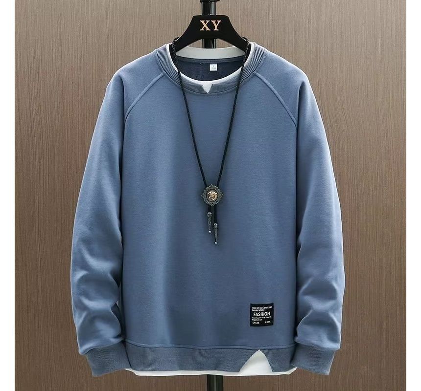 Acrius - Sweatshirt met lange mouwen, ronde hals en belettering
