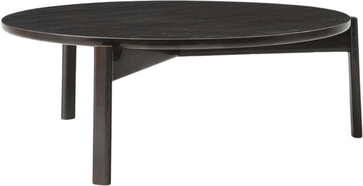 Audo Copenhagen Passage Lounge Table, Ø90, Dark Lac Sort