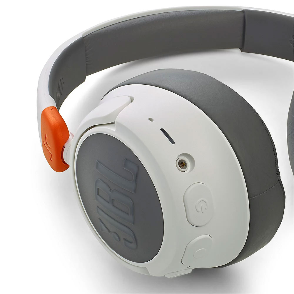 JR 460NC ANC Kinder Bluetooth 5.0 Kopfhörer Over-Ear 85dB Begrenzte Lautstärke (JBLJR460NCWHT) - Weiss / Grau