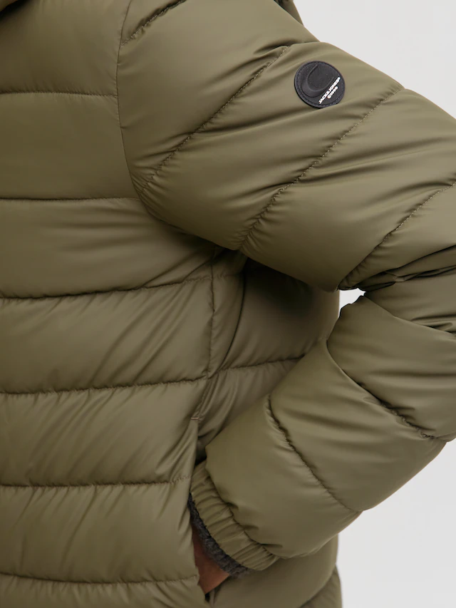 Jack & Jones Steppjacke »JCOPOINT PU PUFFER JACKET BF« mit Kapuze