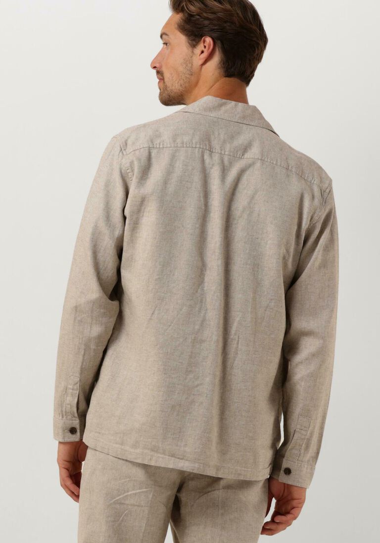 PROFUOMO beige profuomo  overshirt co/linen beige