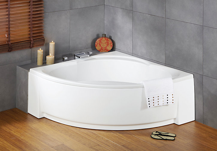 Baignoire d'angle 140 x 140 cm Giverny sans tablier Valentin