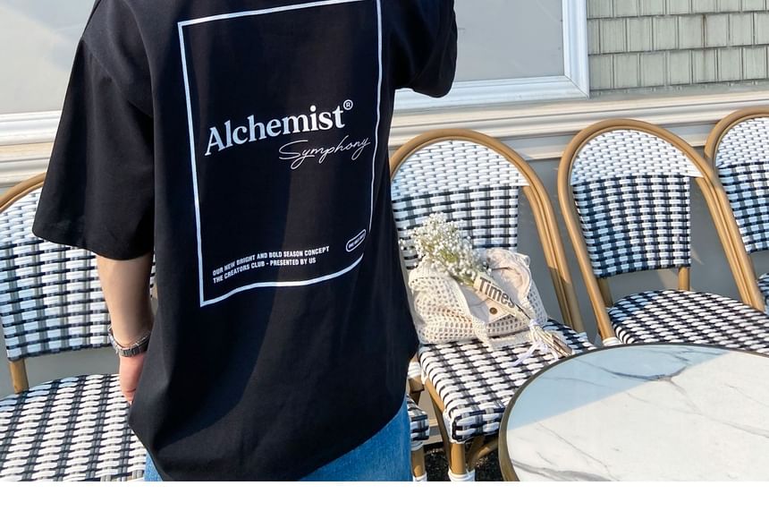 SeoulPop - T-shirt met korte mouwen en belettering