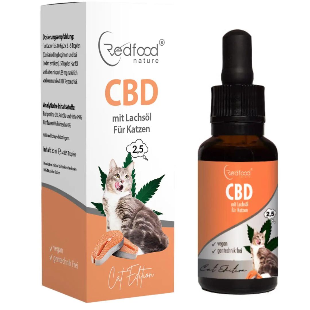 Redfood® CBD Öl für Katze mit Lachsöl