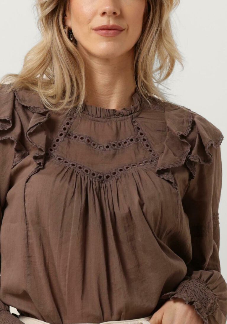 NEO NOIR bruine neo noir blouse simkie s voile blouse