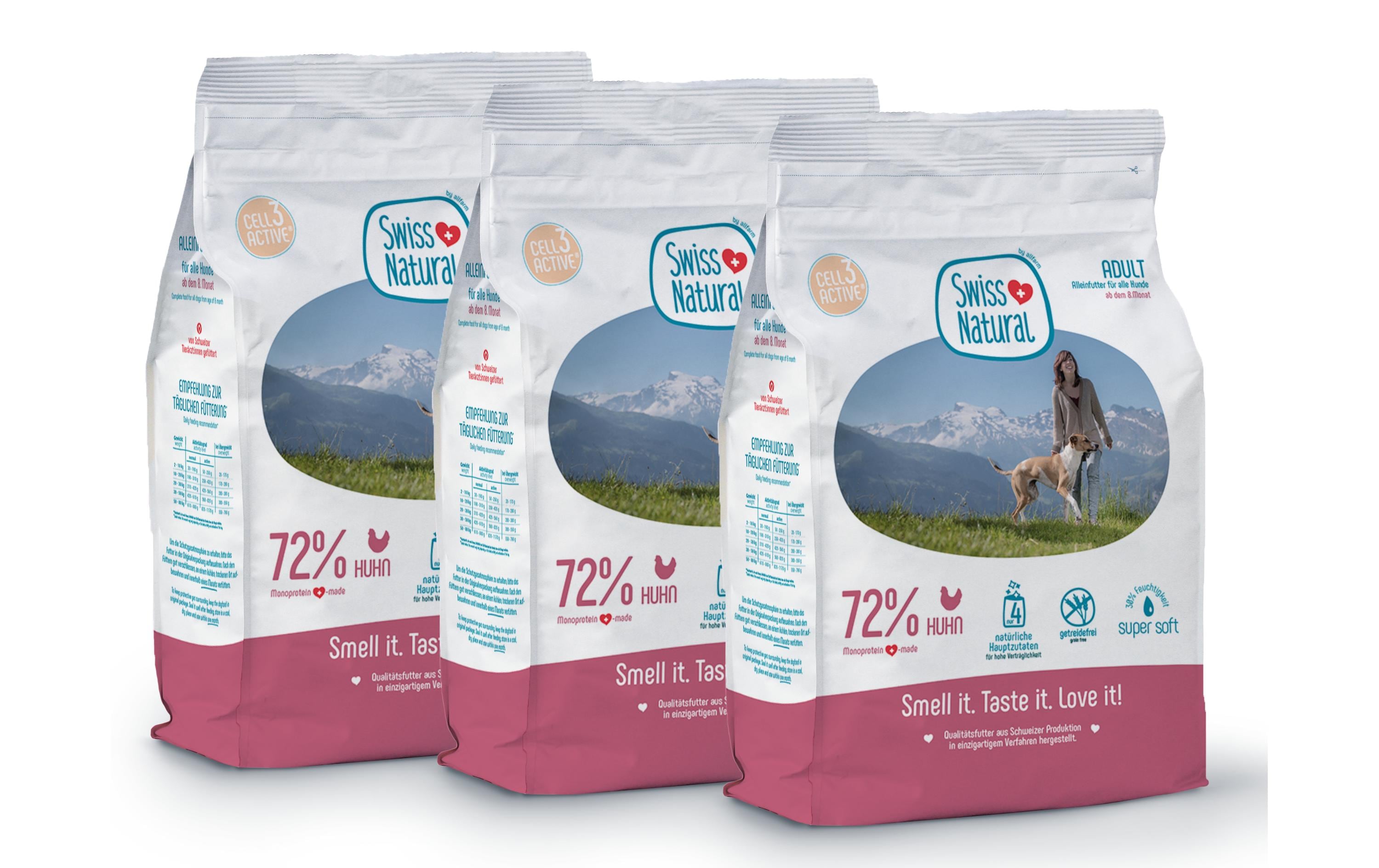 Halbfeuchtfutter Adult Soft, Huhn & Kartoffeln, 12 kg<br>Alleinfuttermittel Soft für ausgewachsene Hunde