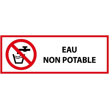 Panneau d'interdiction - Pictogramme Eau non potable - ISO 7010
