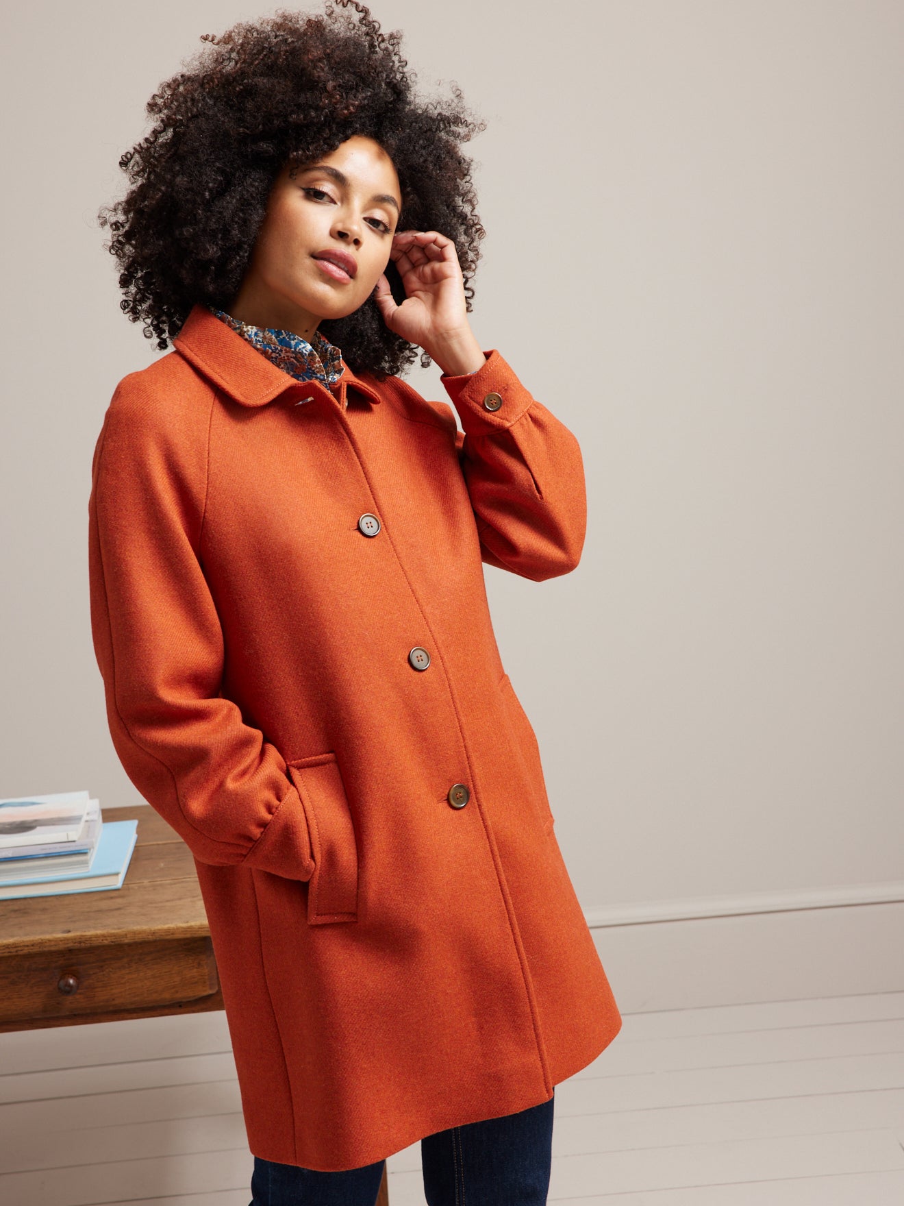 Manteau drap de laine femme laine recyclée