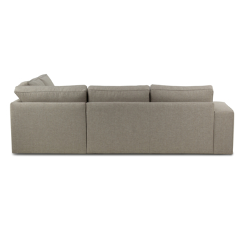 KARWEI hoekbank Mack grijs gerecycled stof met rechts verlenging