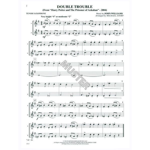 Alfred Music Publishing Movie Duets For All Tenor Sax