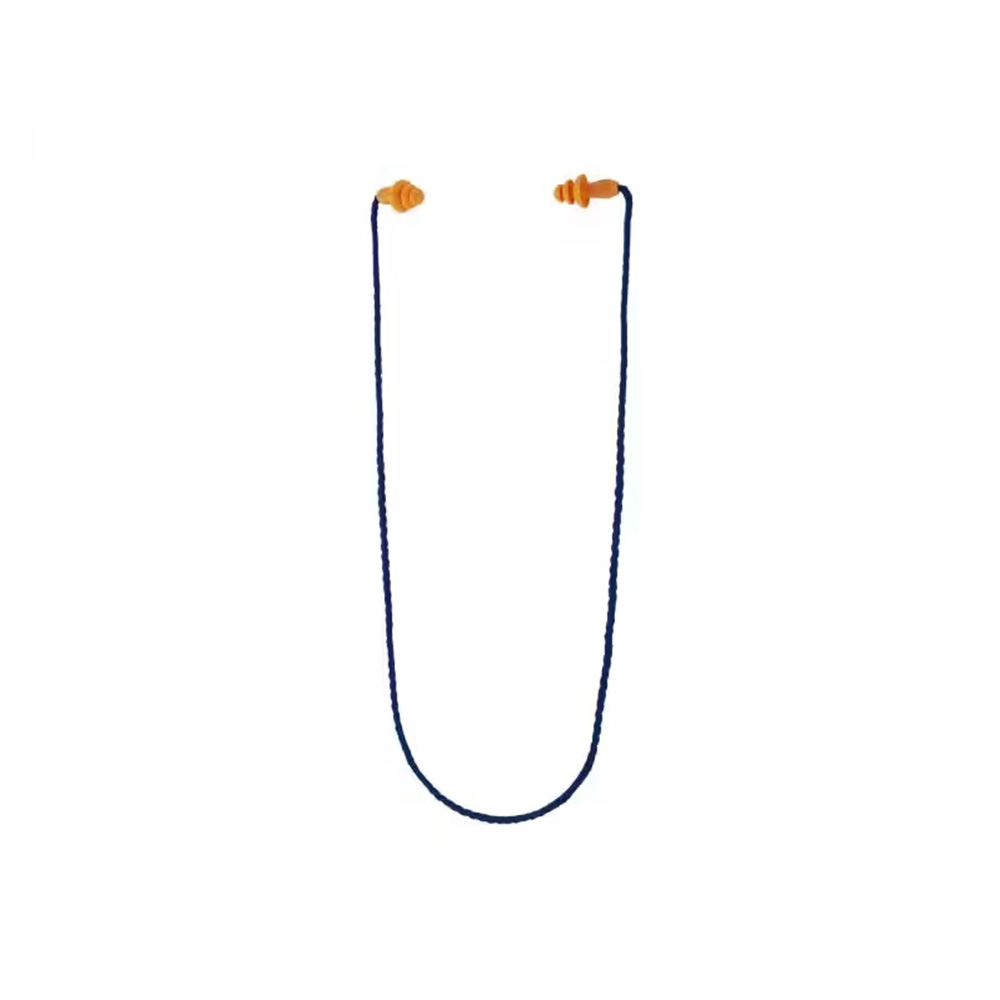 (1 Paar) Gehörschutzstöpsel mit Kordel Ohrstöpsel Anti-Lärm Geräusch Unterdrückung (1271CN) - Orange / Blau