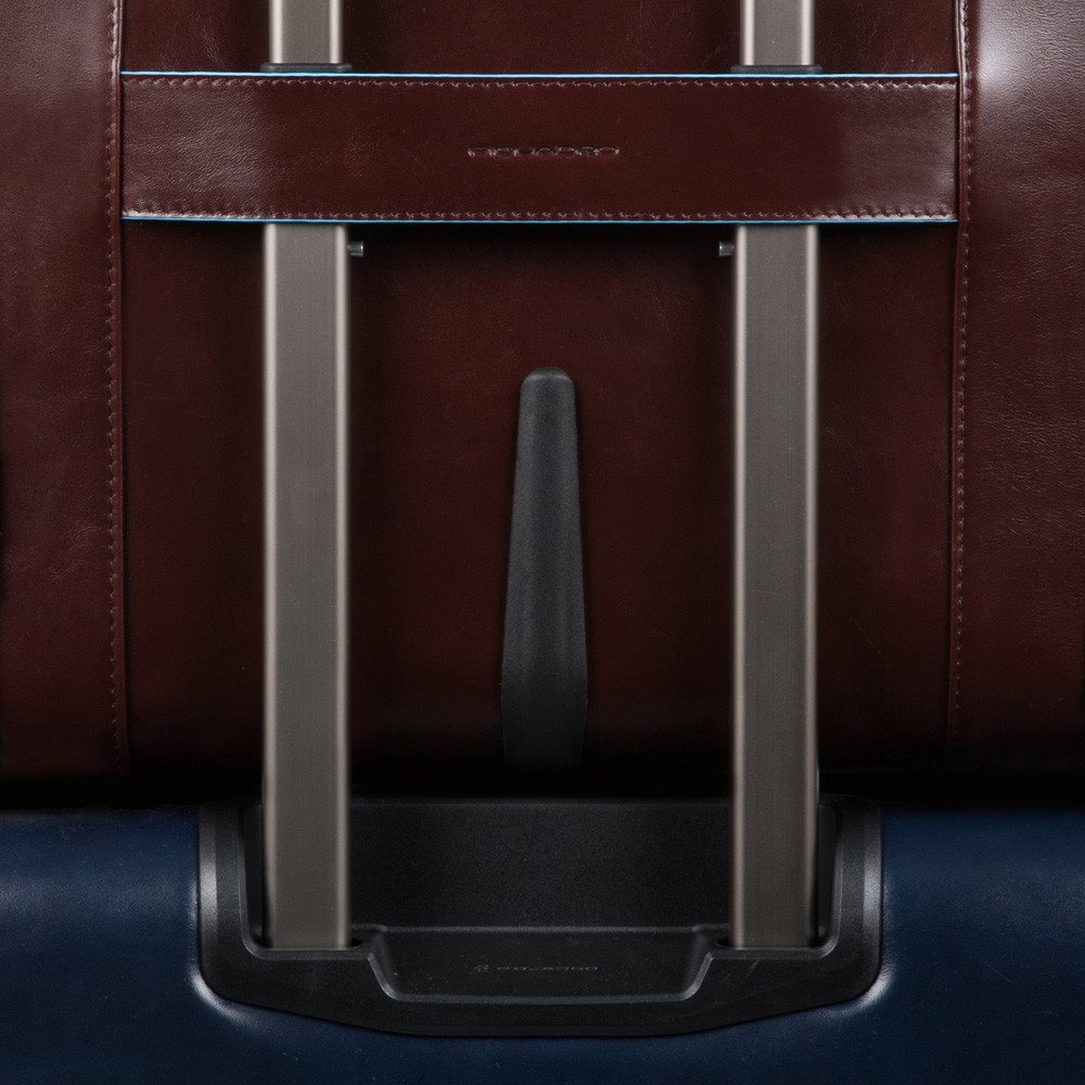 Piquadro Black Square Briefcase with wheels brown