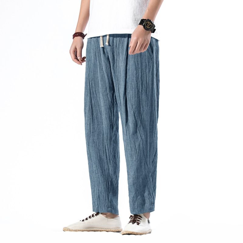 Sparrow Farm - Cropped rechte broek met trekkoordtaille