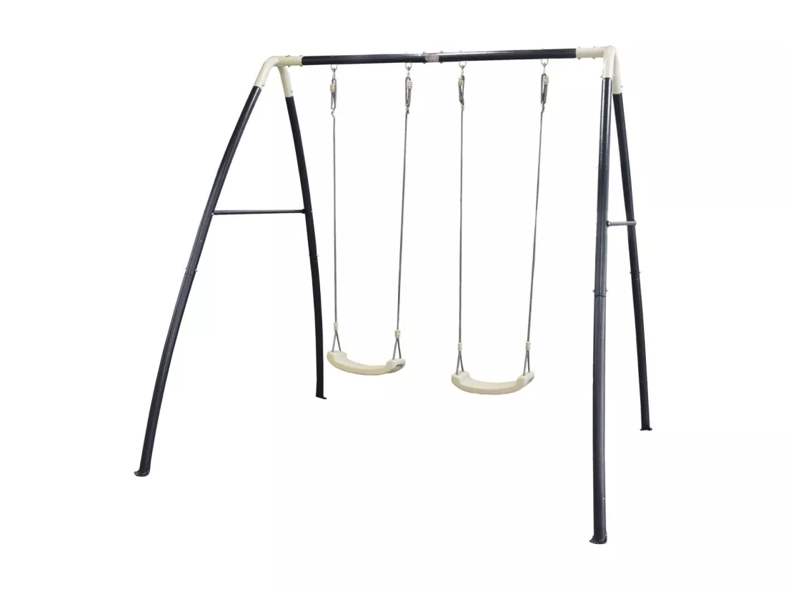 Portique balançoire double en métal Swing