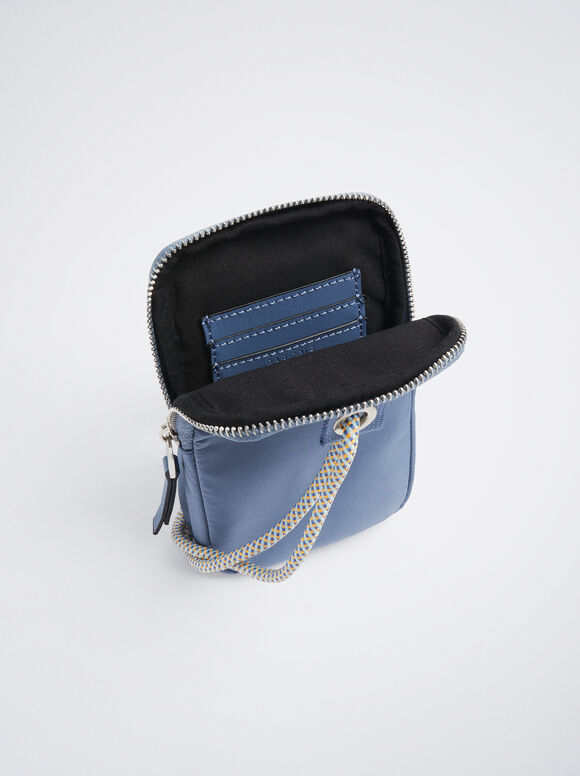 Bolsa para celular em nylon - Azul
