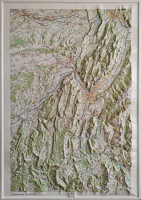 IGN - RELIEF CHARTREUSE VERCORS 1 100 000 113x80
