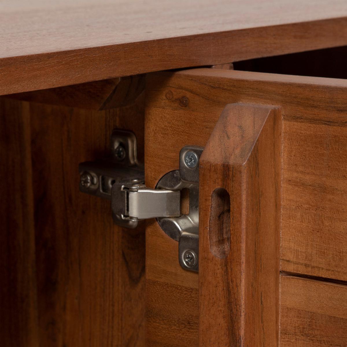 MEUBLE TV 2 PORTES NANDA MARRON D.147X45.5X40CM