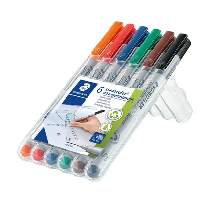 STAEDTLER® Lumocolor® non-permanent pen 311 Universalstift S, 6 Stück in aufstellbarer Box