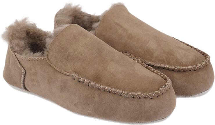 Lovelies PUMORI - DOUBLE FACED SHEARLING SLIPPERS - 8 PAIRS Woodsmoke