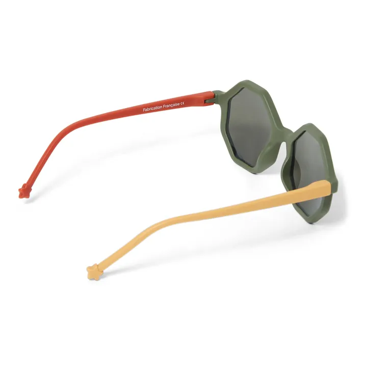 YEYE Lunettes de Soleil Tricolore | Vert kaki