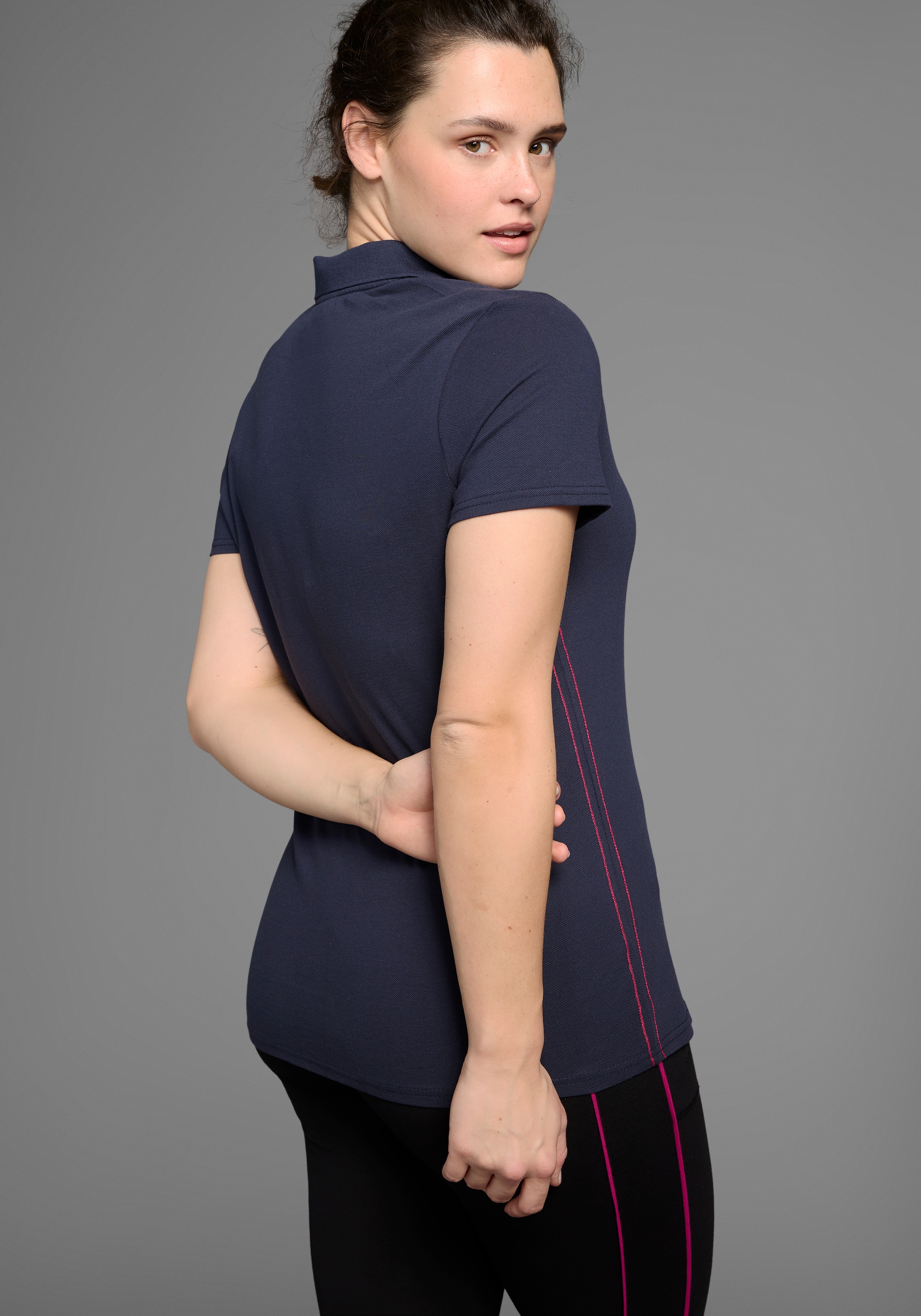 KangaROOS Poloshirt Kurzarm,  unifarben,  Polokragen,  aus Baumwolle, grosse Grössen