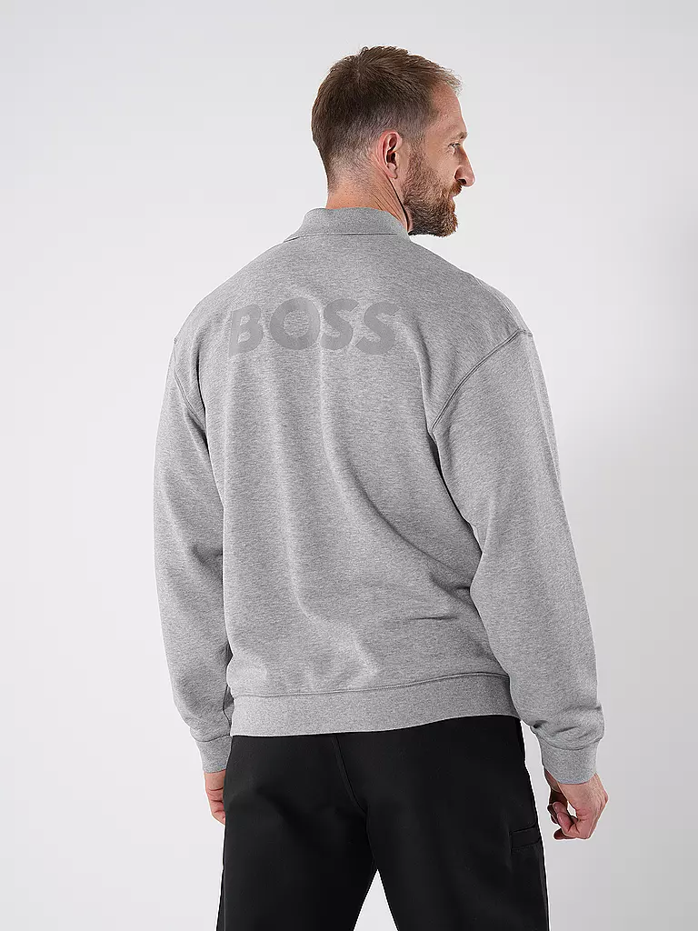 BOSS Loungewear Sweater hellgrau