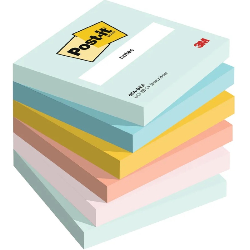Post-it Haftnotizen Beachside, 76 x 76 mm, 6 x 100 Blatt