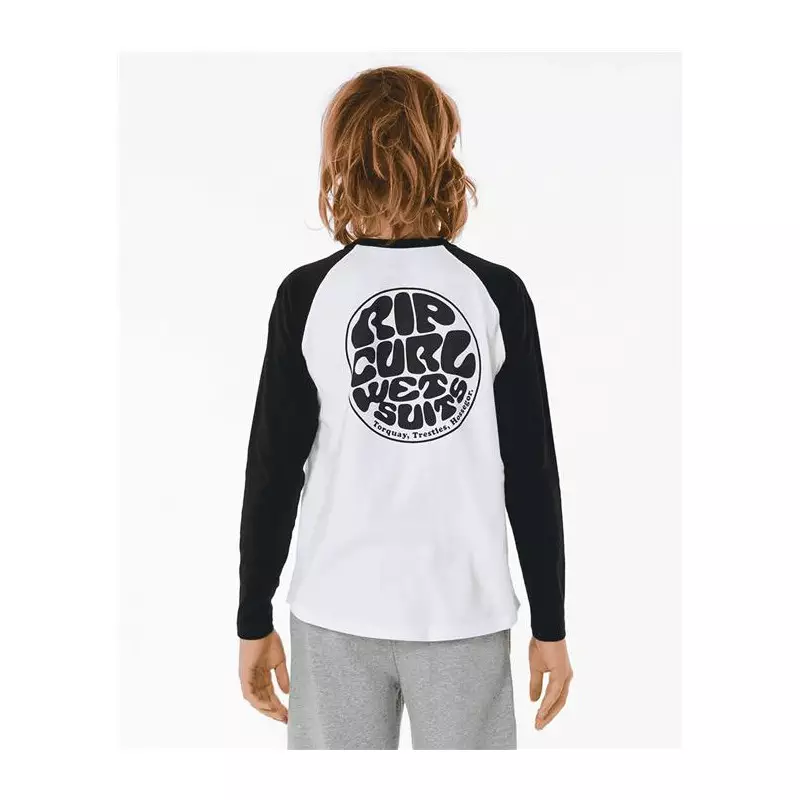 Teeshirt junior RIPCURL Wettie Icon Ls Tee -Boy White