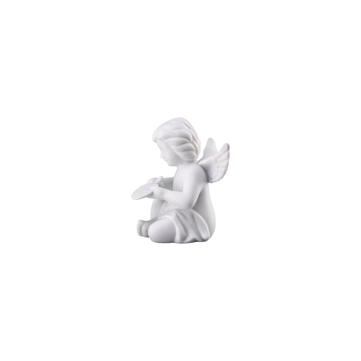 Angels Weiss matt Engel mit Malerpalette