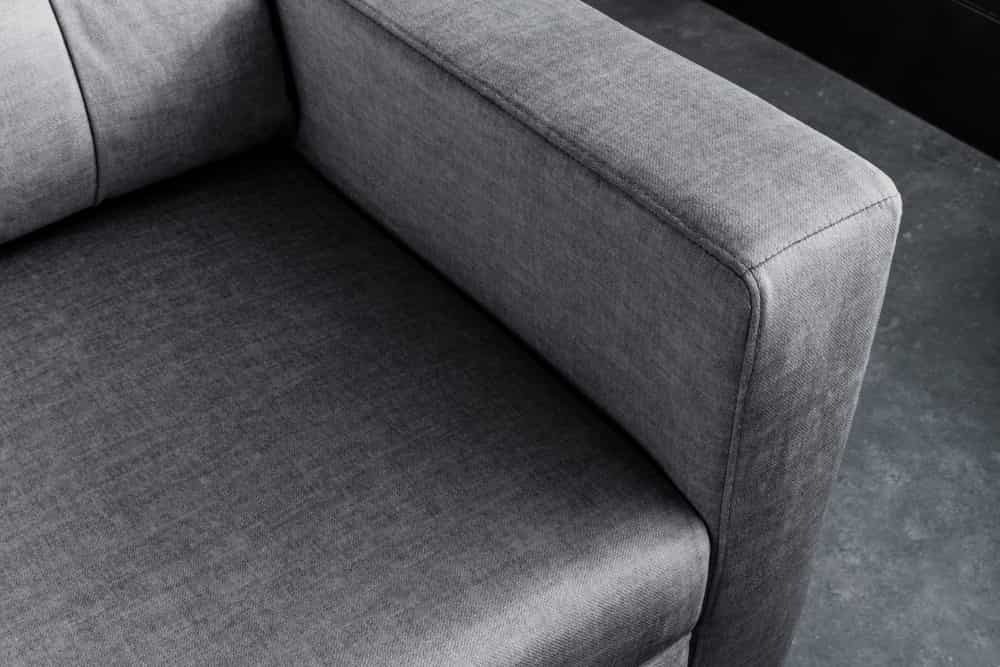Ausziehbares Schlafsofa SMART 140cm grau Vogue Velours Samt 2-Sitzer Nosagfederung