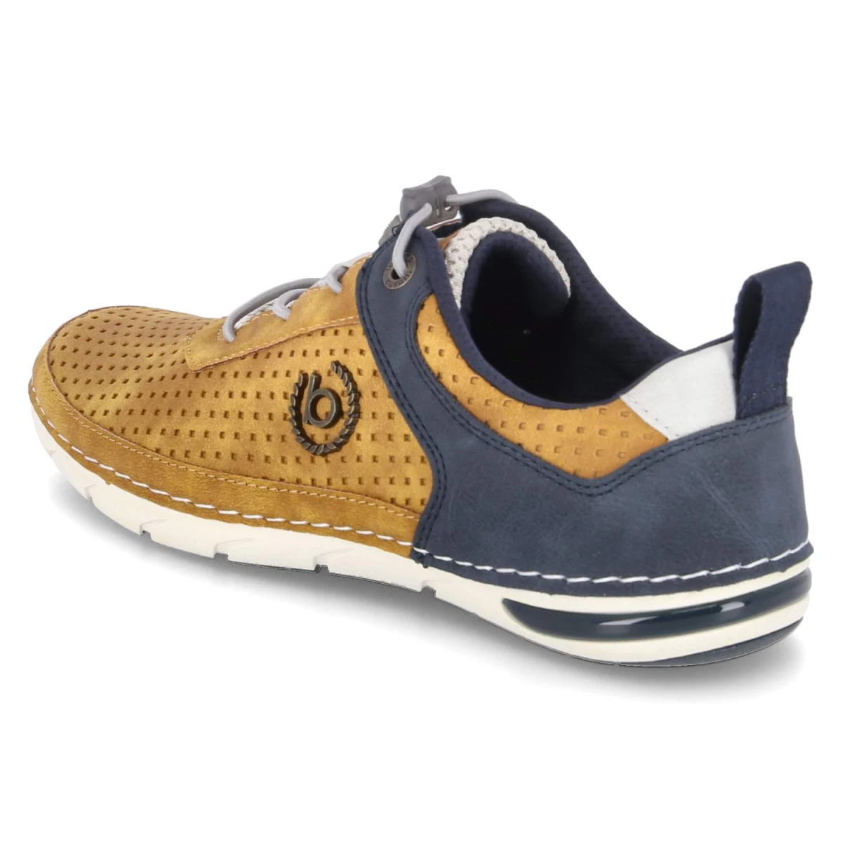 BugattiHalbschuhe - yellow / dark blue