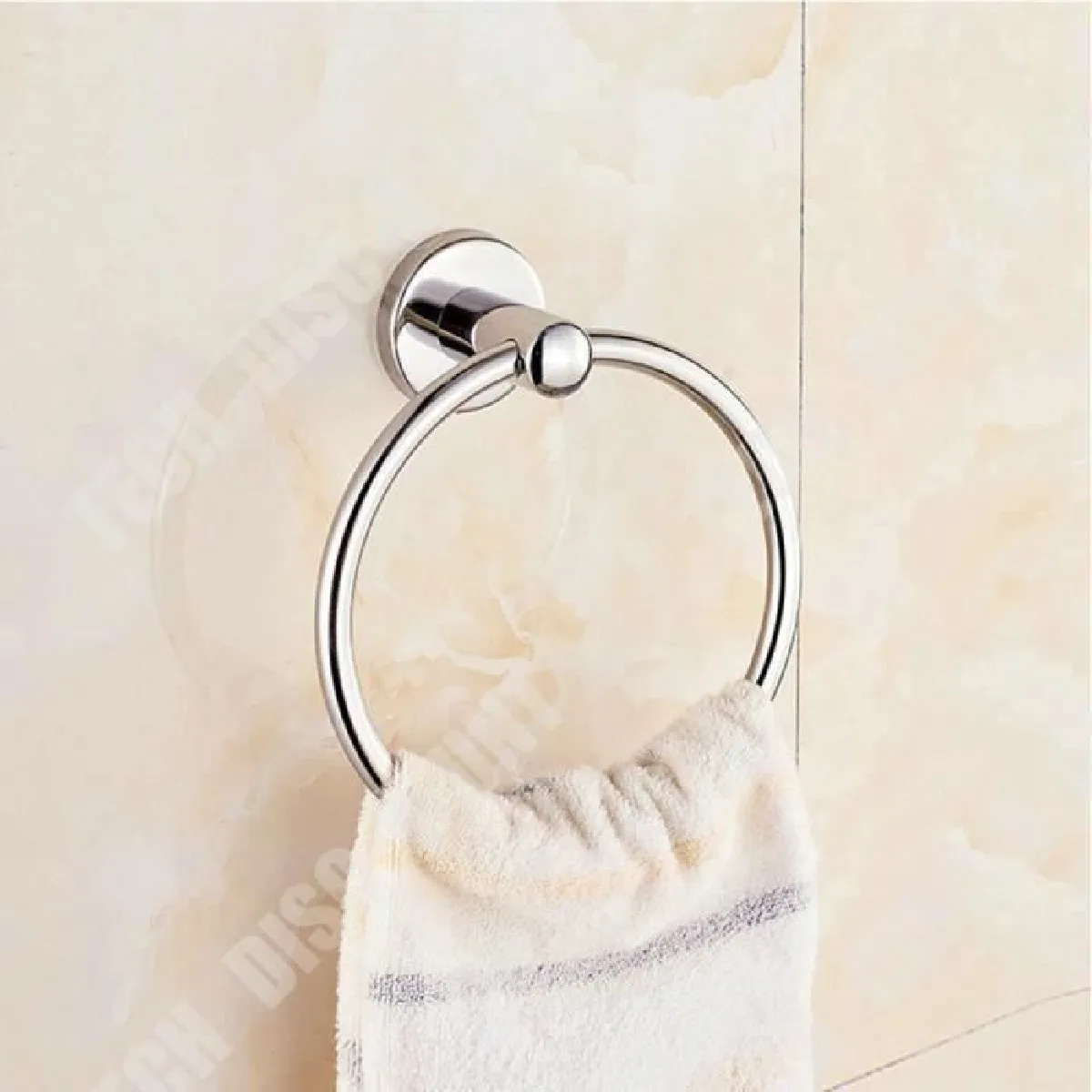 TECH DISCOUNT Anneau Porte-serviette - Acier inoxydable poli