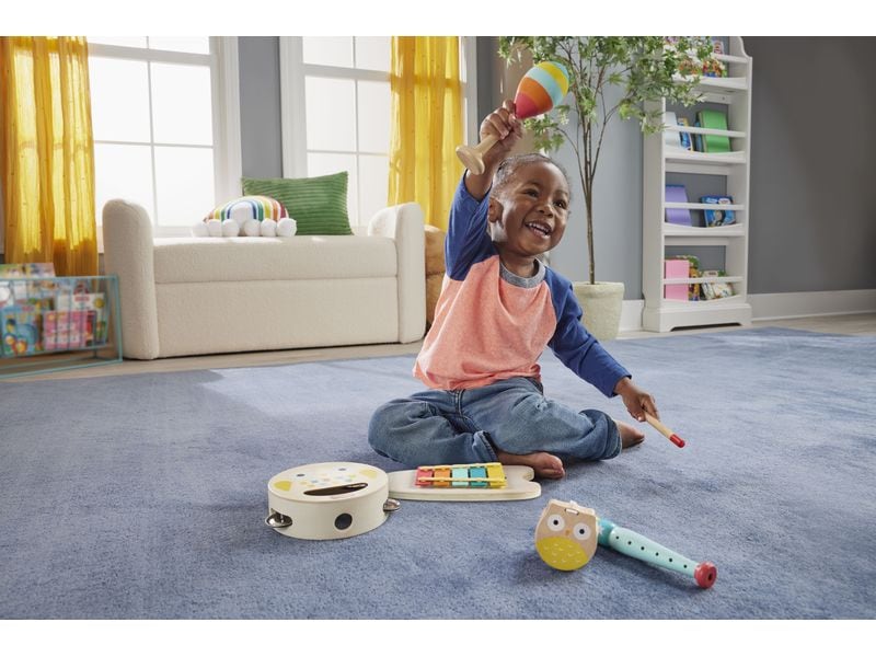 Fisher-Price Musik-Set aus Holz Nachhaltiges Geschenkset mit Musikinstrumenten