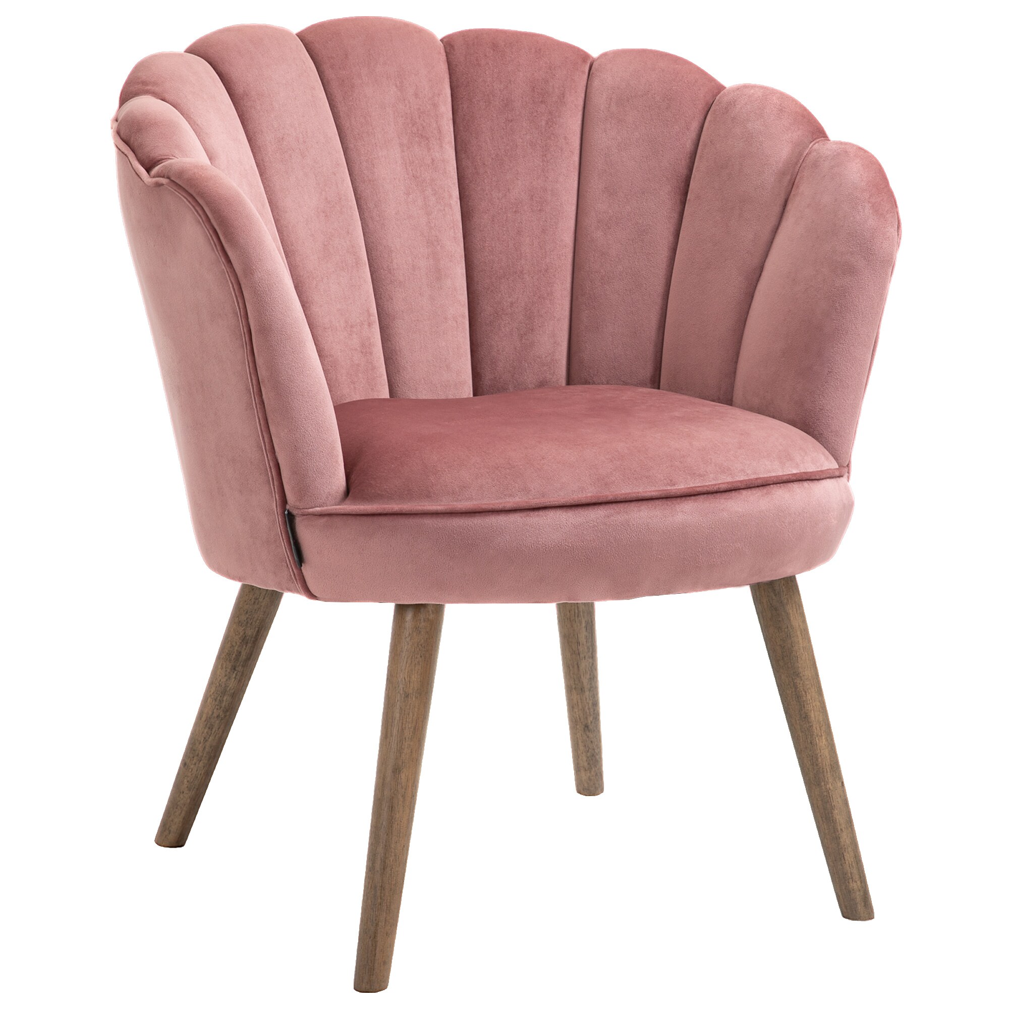 HOMCOM Stuhl Lotusblumen-Design, Elegante Ergänzung für Ihren Wohnbereich, Luxuriöser Samt-Polyester Bezug 66 x 72 x 79 cm (BxTxH)
