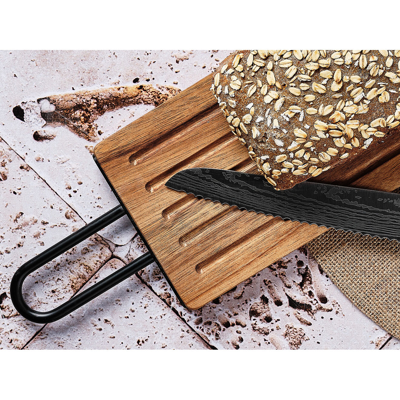 Bjorn Planche à pain en bois d'acacia Stine bois vernis - 49x13x1 cm