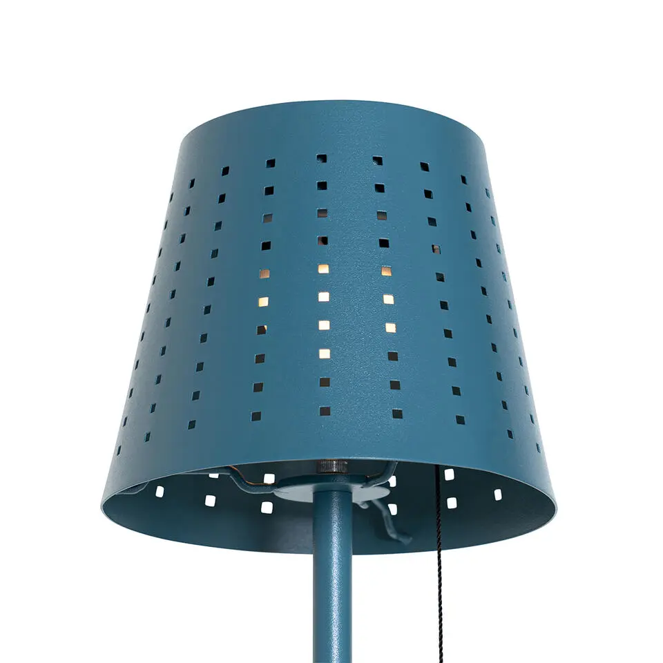 Qazqa staande buitenlampen ferre blauw geïntegreerde led
