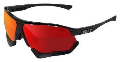 Lunettes SCICON Aerocomfort XL Noir Brillant / Rouge Miroir