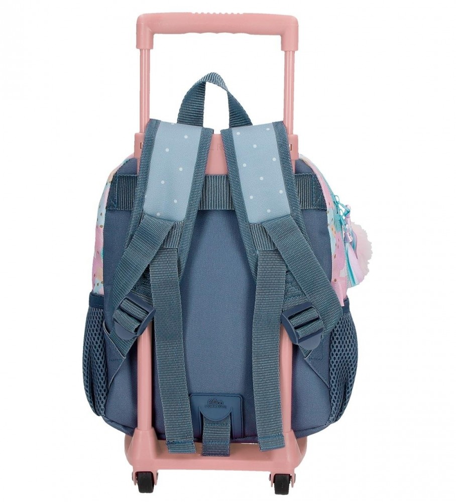 Mochila pequena Movem com rodinhas, azul. Dê tempo a si mesmo.