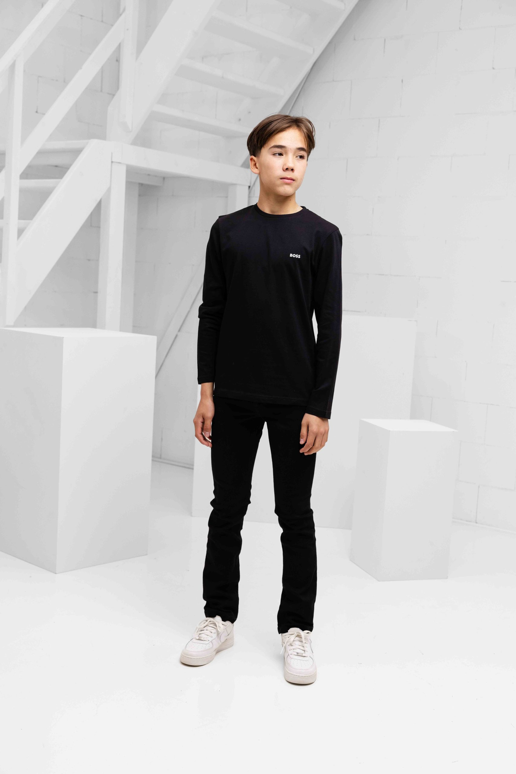 Hugo Boss Longsleeve T-Shirt Kids Zwart