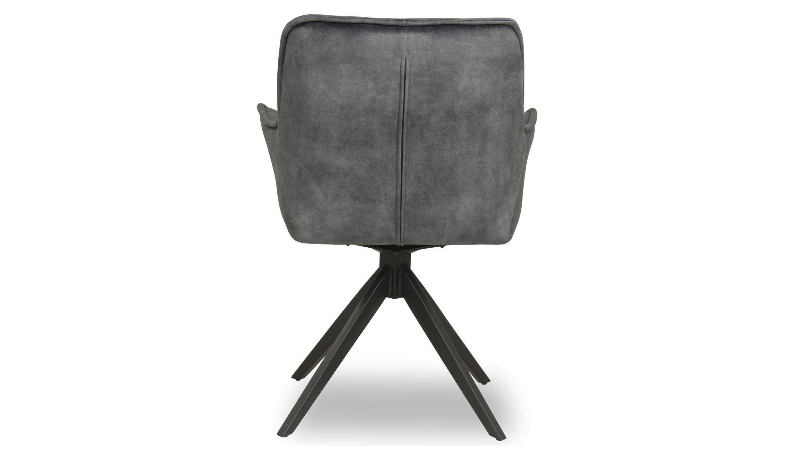 Eetstoel - antraciet Yelena B62 x D62 x H86 cm