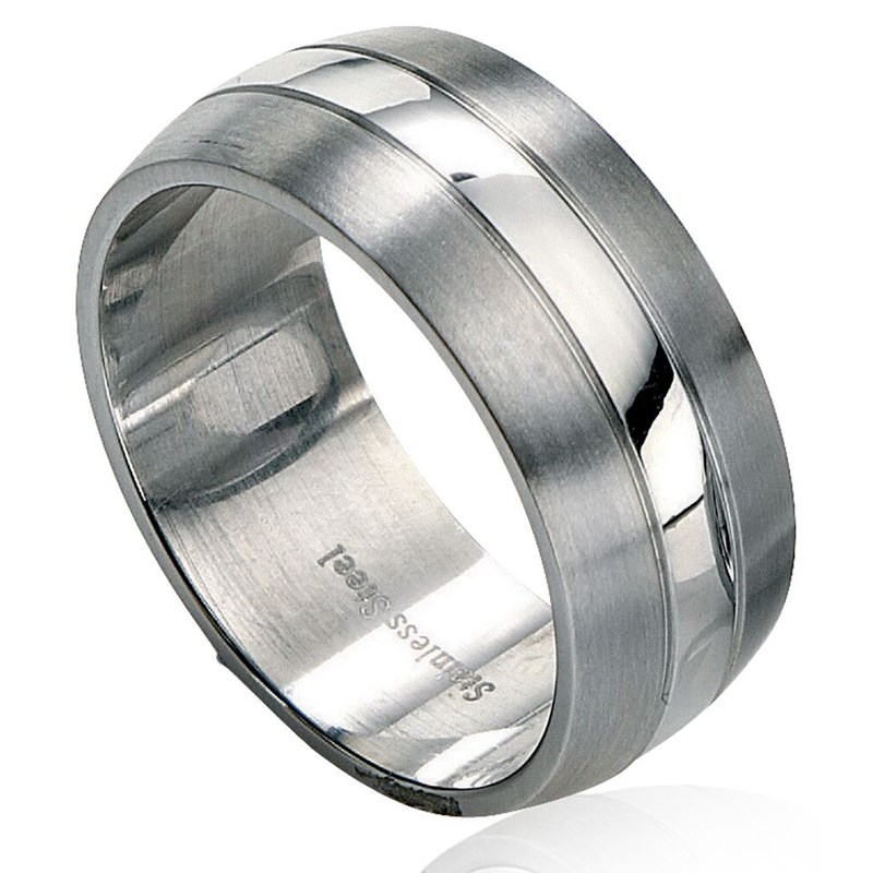 Bague brossé et poli en acier inoxydable