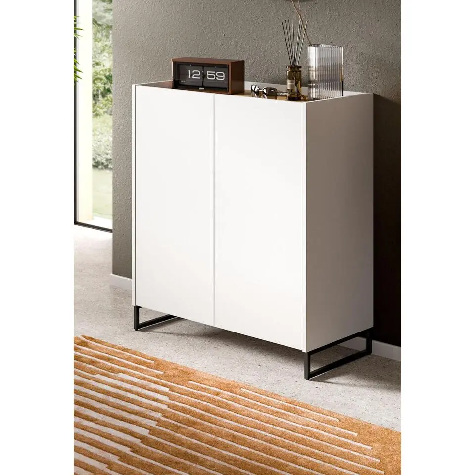 Hioshop Drive schoenenkast 2 deuren wit