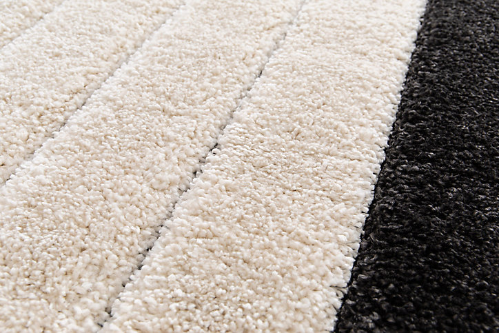 Tapis Chios Ovale noir et blanc L.230 x L.160 cm
