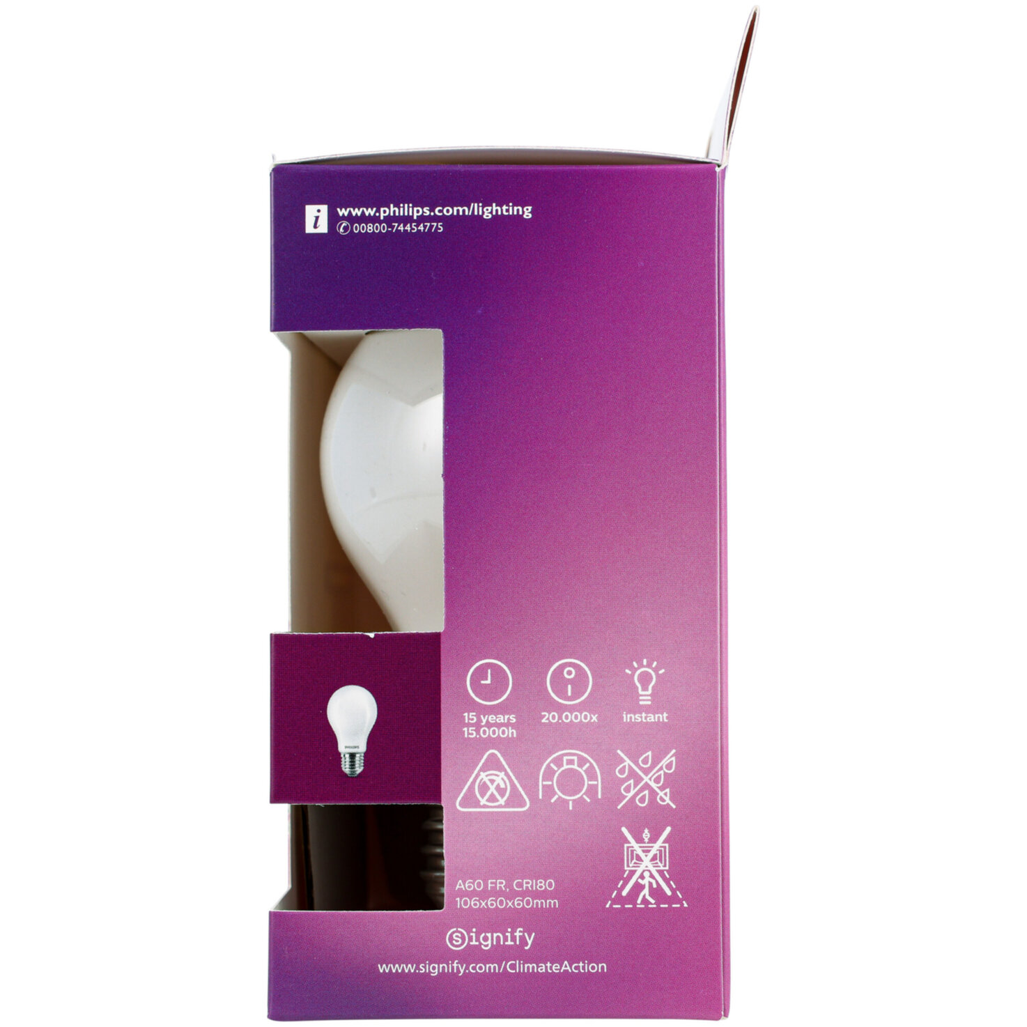 Philips LED-Kolben E27 warmweiss 4.5 W 2 Stück